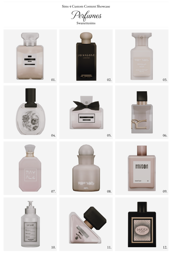 Maxis Match Perfumes by simsfinds - The Sims 4 Custom Content