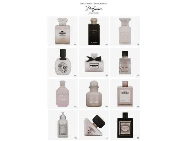 Maxis Match Perfumes by swanettesims - The Sims 4 Custom Content