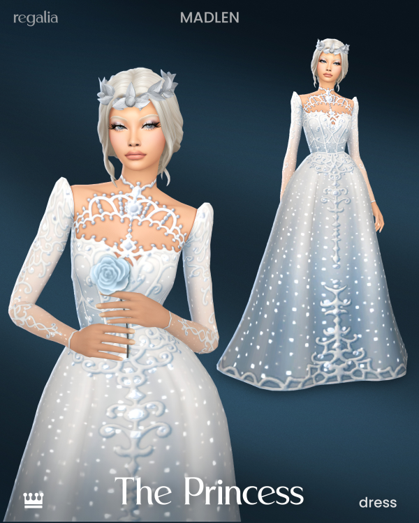 Maxis Match Regalia The Princess Dress by simsfinds - The Sims 4 Custom Content
