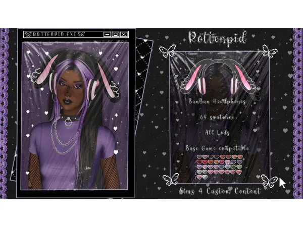 Maxis Match BunBun Headphones by rottenpid - The Sims 4 Custom Content