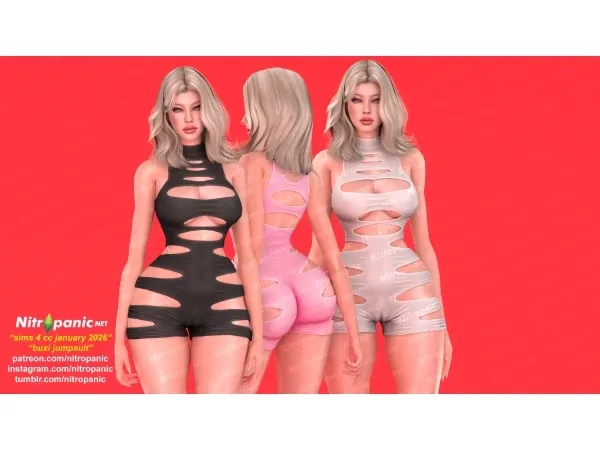 Alpha Nitropanic_Buxi Jumpsuit - The Sims 4 custom content