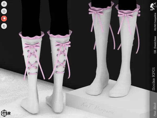 Mix Socks KP01 Female by thesimsresource - The Sims 4 Custom Content