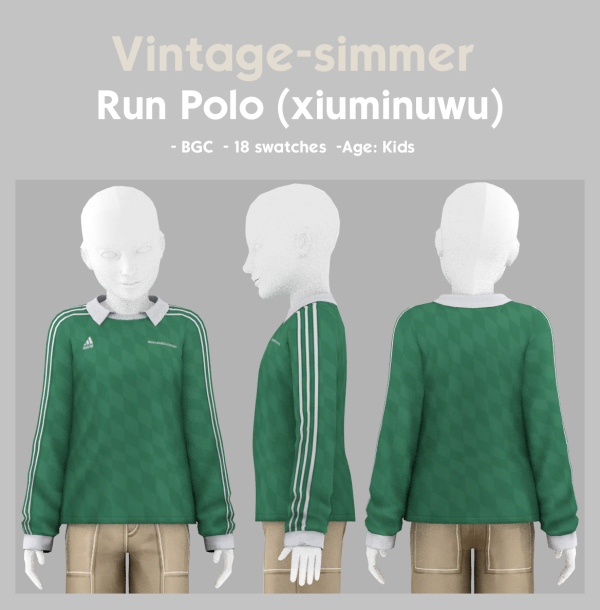 Maxis Match Run Polo simmer by simsfinds - The Sims 4 Custom Content