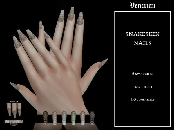 Snakeskin nails by Venerian