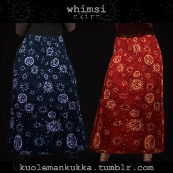 Maxis Match [kuolemankukka] whimsi skirt by simsfinds - The Sims 4 Custom Content
