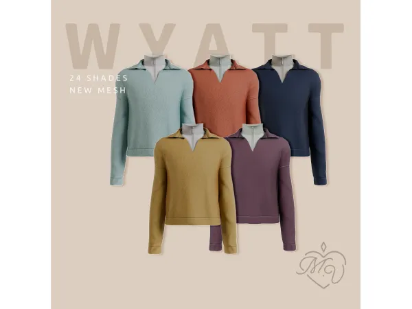 Maxis Match Wyatt Top by MissValentine - The Sims 4 Custom Content