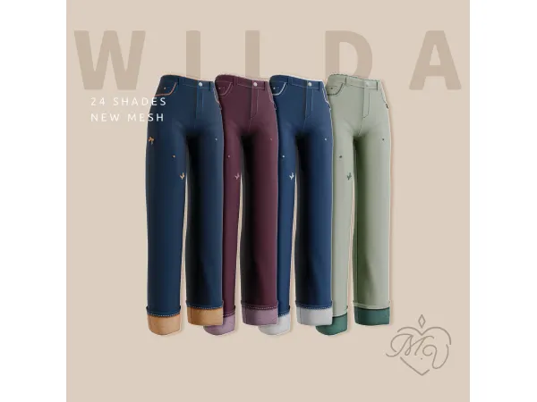 Maxis Match Wilda Pants by Miss.Valentine - The Sims 4 custom content