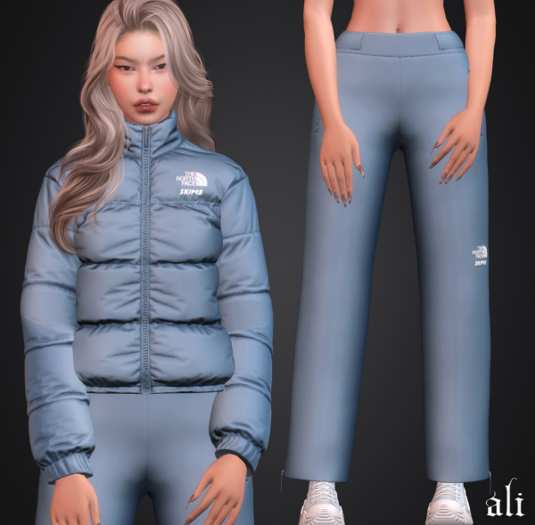 Mix THE NORTH FACE x SKIMS set by simsfinds - The Sims 4 Custom Content