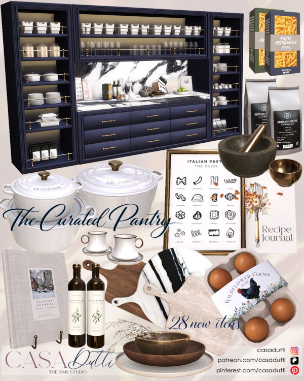 Alpha The Curated Pantry by casadutti - The Sims 4 Custom Content