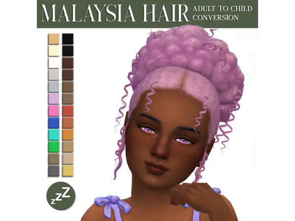 Maxis Match ORCHIONA HAIR CONVERSIONS sims by sleepyz - The Sims 4 Custom Content