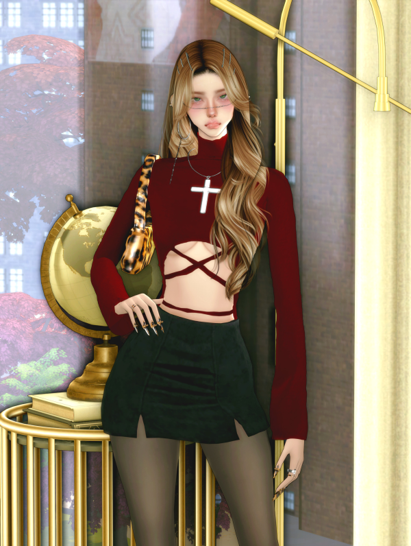 Mix Soulmate_N58_top by simsfinds - The Sims 4 Custom Content