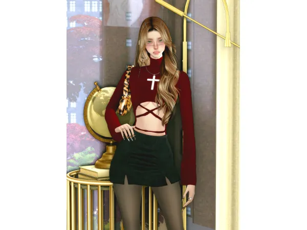 Mix Soulmate_N58_top by Soulmate_sims - The Sims 4 Custom Content