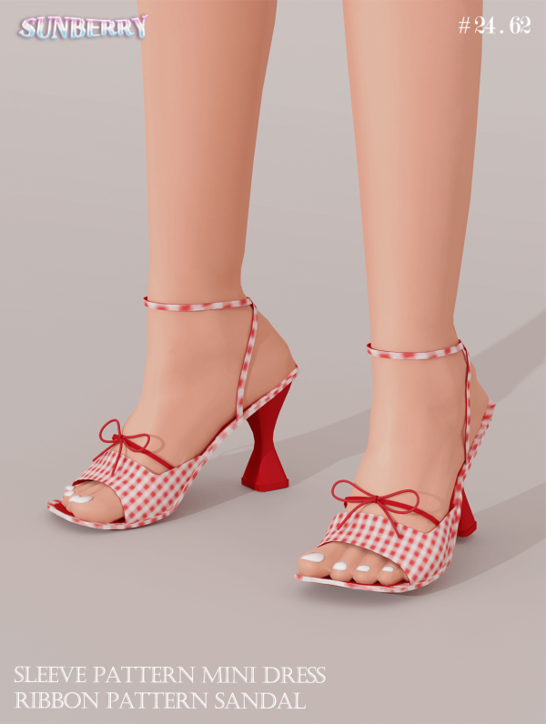 Alpha [SUNBERRY]#24.62_Sleeve Pattern Sandal by simsfinds - The Sims 4 custom content