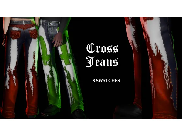 Maxis Match cross jeans by mellosakicc - The Sims 4 Custom Content