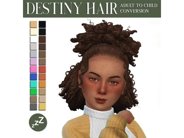 Maxis Match ORCHIONA HAIR CONVERSIONS sims by sleepyz - The Sims 4 custom content