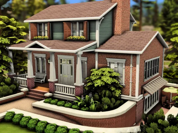 Maxis Match Suburban Family House (NO ) by plumbobkingdom - The Sims 4 Custom Content