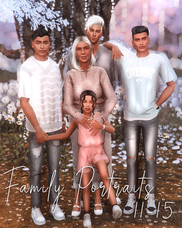 Mix (ParisSimmer) Family Portraits 11 15 by simsfinds - The Sims 4 Custom Content