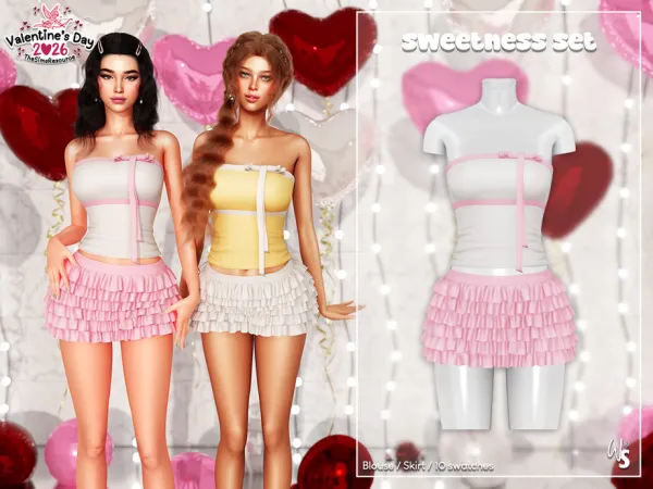Alpha Sweetness Clothing Set by wisteriasims - The Sims 4 Custom Content