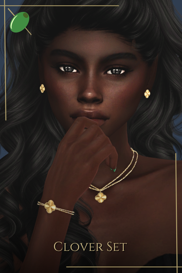 Alpha Clover Set by pitted0live - The Sims 4 Custom Content