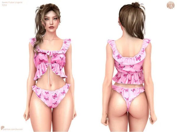 Alpha Sweet Flutter Lingerie P253 Patreon tr by busra - The Sims 4 Custom Content