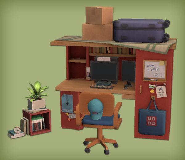 jacky93sims Onceuponeitaim Worknest by simsfinds - The Sims 2 Custom Content