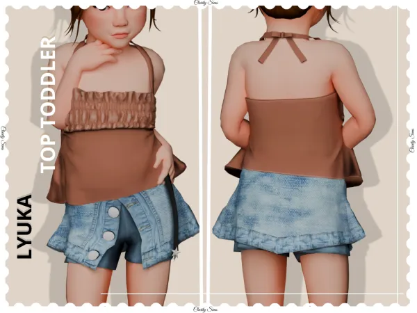 Alpha Lyuka Top Toddler by clarity-sims - The Sims 4 Custom Content