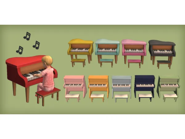 jacky93sims Nature and Schroederu2019s Toddler Piano Functional - The Sims 2 Custom Content