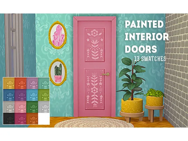 [ ] myshunosun painted interior door recolors cherie by lina - The Sims 2 Custom Content