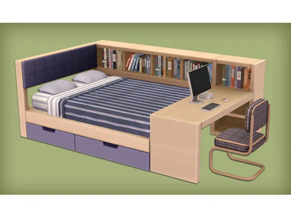 jacky93sims Creamy Apt Bedroom Items by simsfinds - The Sims 2 Custom Content