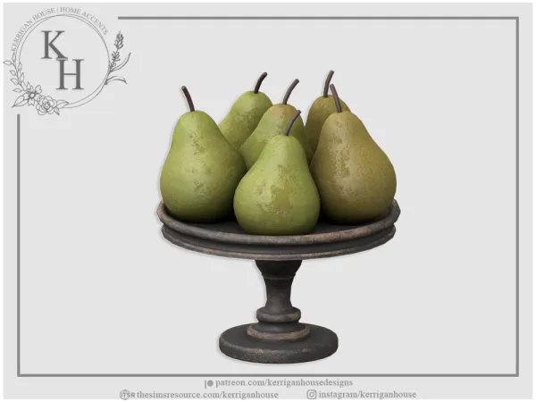 Alpha [khd] autumnfell pear tray by kerriganhouse - The Sims 4 Custom Content