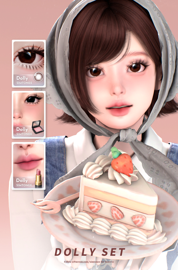 Maxis Match Simtonee Dolly Set by simsfinds - The Sims 4 Custom Content