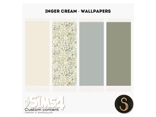 Mix Sims4Luxury Inger Cream Wallpapers - The Sims 4 Custom Content