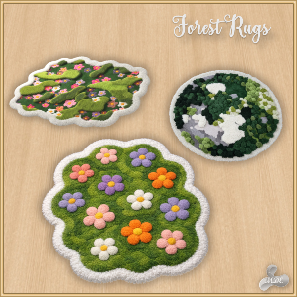 Mix Tufted Forest Rugs by mde - The Sims 4 Custom Content