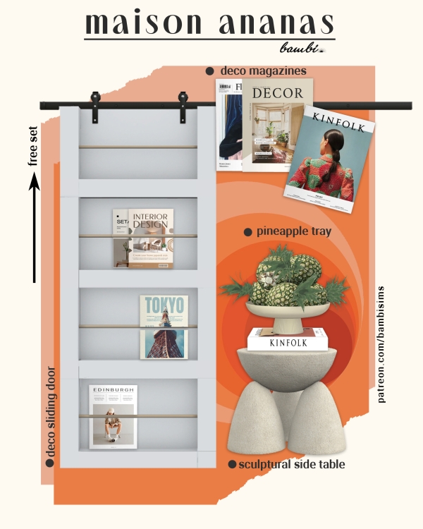 Alpha maison ananas by bambisims - The Sims 4 Custom Content