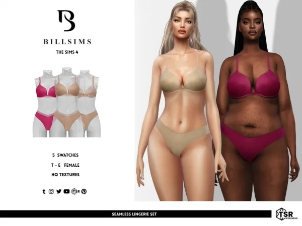 Alpha Seamless Lingerie Set by thesimsresource - The Sims 4 Custom Content