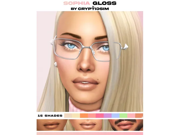 Maxis Match sophia gloss by crypticsim - The Sims 4 Custom Content