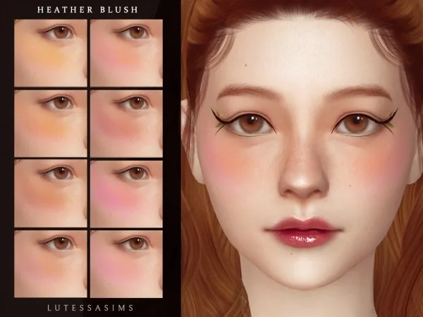 Alpha Heather Blush by Lutessasims - The Sims 4 Custom Content