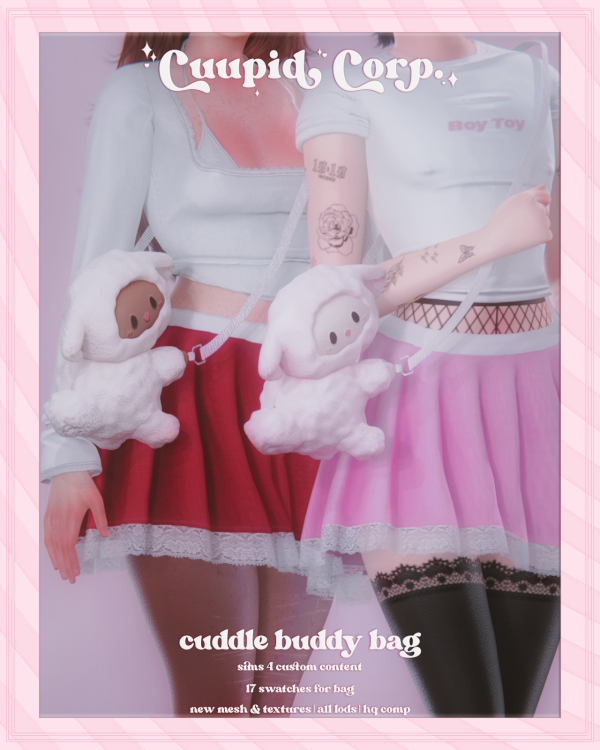 Alpha cuupid corp cuddle buddy bag by missme12 - The Sims 4 Custom Content