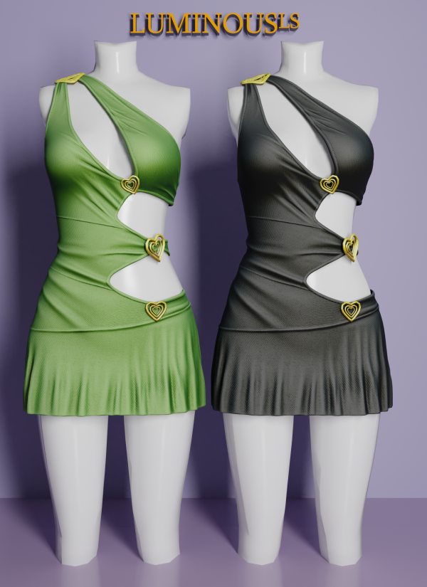 Alpha LS Nierna Mini dress by mayoret - The Sims 4 custom content
