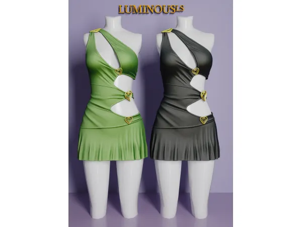 Alpha LS Nierna Mini dress - The Sims 4 custom content