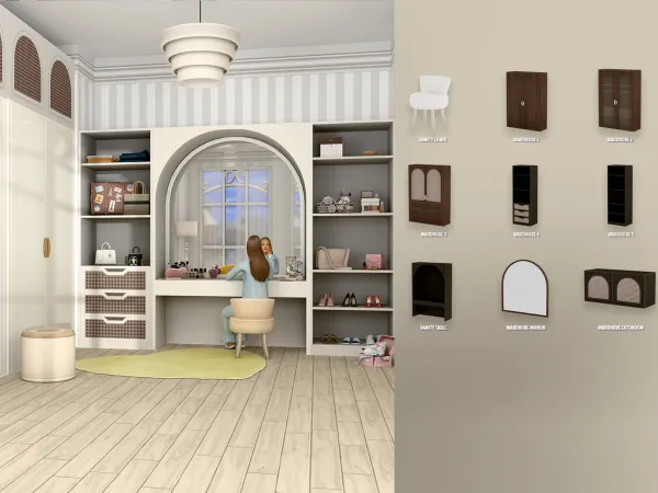 Maxis Match Hampton Wardrobe Set by modcollective - The Sims 4 Custom Content