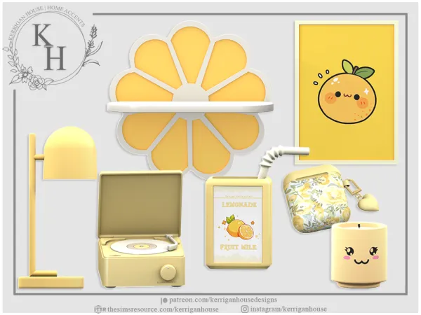 Alpha [khd] citrine set by kerriganhouse - The Sims 4 Custom Content