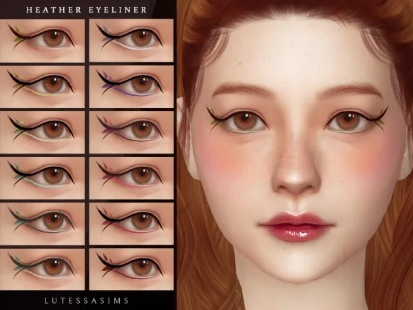 Alpha Heather Eyeliner - The Sims 4 Custom Content