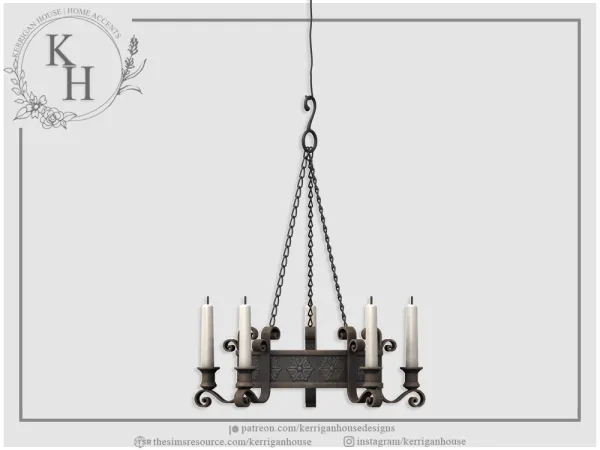 Alpha [khd] autumnfell chandelier by kerriganhouse - The Sims 4 Custom Content