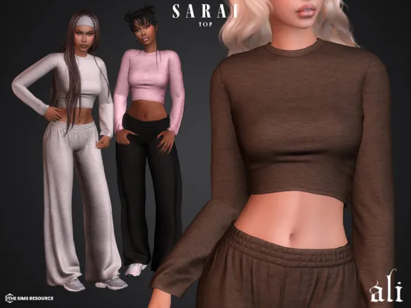 Mix SARAI top by ali1 - The Sims 4 Custom Content