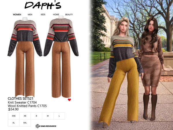 Alpha Daph's CLOTHES SET521 by daphsmods - The Sims 4 Custom Content