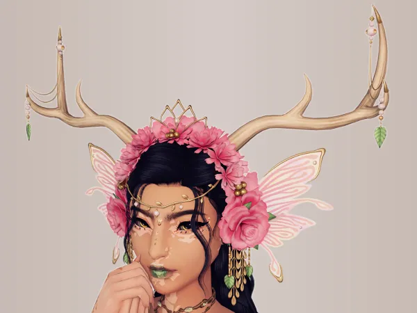 Alpha Elowe Headpiece by Saruin - The Sims 4 Custom Content