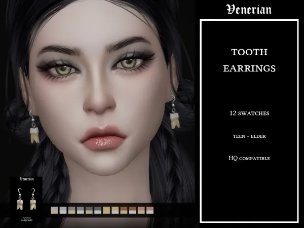 Tooth Earrings by Venerian