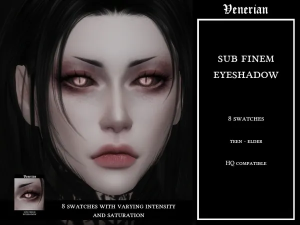 Alpha Sub Finem Eyeshadow by Venerian - The Sims 4 Custom Content