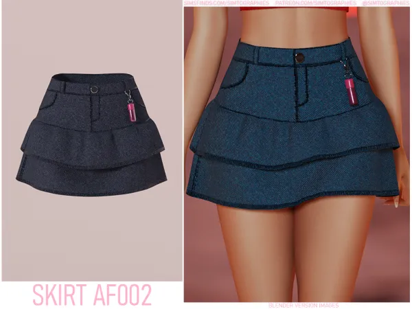 Alpha Skirt AF002 - The Sims 4 custom content